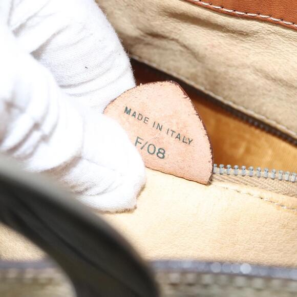 CELINE Macadam Canvas Circle Shoulder Bag Pvc Leather White - Picture 13 of 13